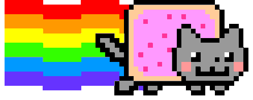 Image with flying Nyan Cat